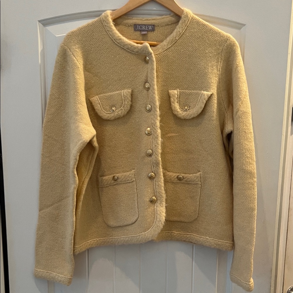 J. Crew Tan Textured Button-Up Jacket